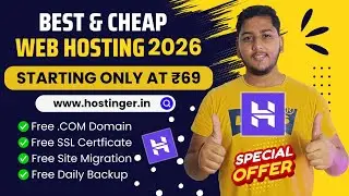 Best Affordable Web Hosting 2026 With 87% Off | Get Free Domain Free SSL With Hostinger