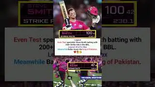 Steve Smith vs Babar Azam in BBL 😱 What a test knock by Zimbu in BBL #stevesmith #shorts