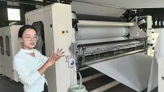 Introduction of 2800 toilet paper rewinding machine with glue lamination and tension unit