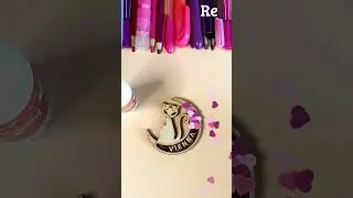 Redecorating My Old Magnet  #diy #paperlover #craftlover #redecorate #fridgemagnet