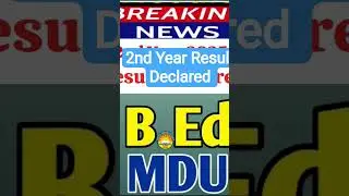 #bedresult2025  #resultdeclerd #mdubed