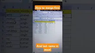 how to merge first and last name in one cell in excel | merge first name and last name