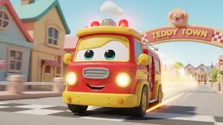 Весёлая пожарная машина спасает городок 🚒🏘️😄 | мультфильм для детей и весёлые приключения