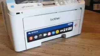 Unpacking Brother HL-3070CW LED printer