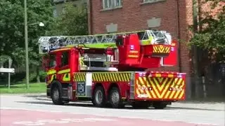 firecall to pump 1410 ladder 1430 r&auml;ddningstj&auml;nsten syd Brandbil i utryckning