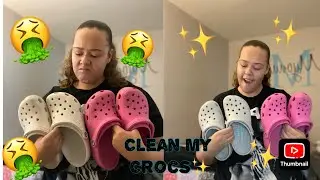 Clean my crocs with me🤮✨*day 5 of November 😉💗￼