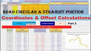 ROAD Circular & Straight Portion Coordinates & Offset Calculations.Part 02