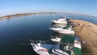 Drone over sandbar