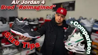 Jordan 4 Bred &ldquo;Reimagined&rdquo; Sizing Tips And SB & OG Comparison