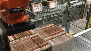 Palletizing solidboard 4 corner boxes upright BP