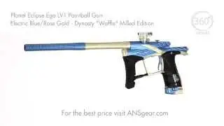 Planet Eclipse Ego LV1 Paintball Gun - Electric Blue/Rose Gold Dynasty Waffle Edition - Visual 360