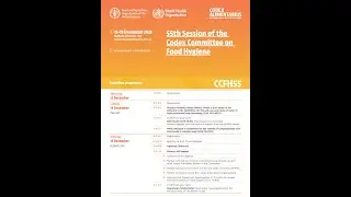 SPA: Adoption - 55th Session Codex Committee on Food Hygiene (CCFH55)