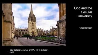 NC Lectures 2025-Tues 14th - Prof. Peter Harrison: Lecture 1 - Medieval Beginnings