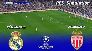 Real Madrid 4&ndash;0 AS Monaco | UEFA Champions League | PES 21 Simulation