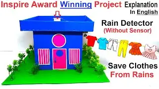 rain detector working model without sensor  - explanation in English - diy  | howtofunda