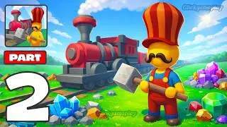 Train Miner - Gameplay Walkthrough Part 2 - Mine The Iron Ores Build The Rails (iOS, Android)