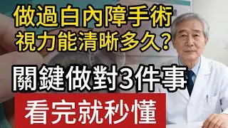 給白內障術後朋友的一顆定心丸！開完刀視力又模糊？搞懂3大主因+5個護眼關鍵，讓明亮視力陪你到老！#白內障手術 #術後保養 #視力模糊 #眼睛健康 #樂齡生活 #銀髮族健康 #眼科知識 #長輩護理