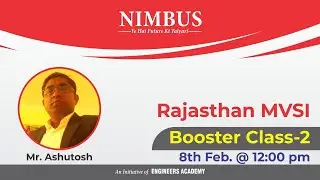 MVSI Free Online Coaching 2021/22 | Rajasthan Motor Vehicle Sub Inspector Vacancy | Booster Class -2