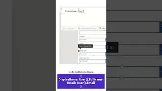 PowerApps Set default value of a person type column #shorts