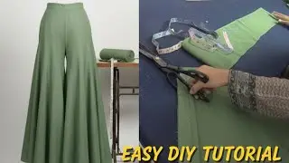 Kaliyon Wala Palazzo Cutting and Stitching | कली वाला प्लाजो बनाने का सबसे आसान तरीका