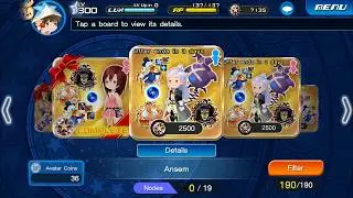 KINGDOM HEARTS Union &chi;[Cross] - Last Pulls for Roxas Art [EX], EX Medal Deal + Ansem Avatar Boards