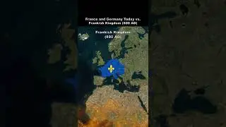 France and Germany today vs  Frankish Kingdom 800 AD 1