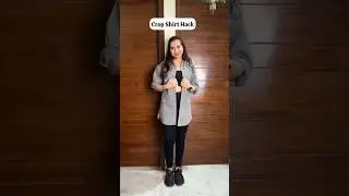 Long Shirt Crop Hack #style #shirt #crop #hack #ytshorts #youtubeshorts