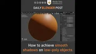 Smooth Shadows for Low Poly Objects in Blender #Shorts