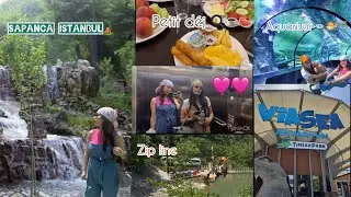 Day 2 in Istanbul 🇹🇷Zipline🧗🏻‍♀️aquqrium🐟🦈نهار غزال في صبنجا مع الغذاء بثمن جد مناسب🏕️