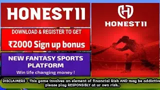 Honest 11 new fantasy app | Join Bonus ₹500 | 100% Bonus usable fantasy app | best fantasy app |