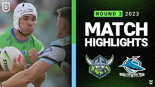 NRL Highlights | NRL 2023 | Canberra Raiders v Cronulla Sharks| Match Highlights