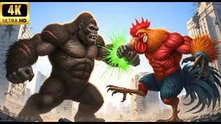 KING KONG vs The Chicken God &ndash; The Most Absurd Monster Battle of 2025 #kingkong #MonsterBattle