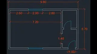 How to draw a room with it's bathroom in AutoCad