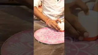 ✨ Rangoli in Seconds! | Rangoli Stamps & Stencils Magic 💥 #Shorts