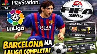 Live simulando a laliga com Barcelona no FIFA 2005 no PS1 temporada completa. 