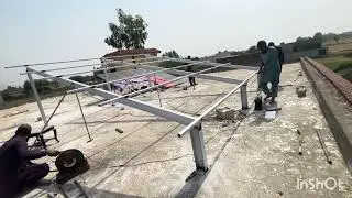 Making good Solar panel in low budget  Solar panel stand kam qeemat kaisai banyi gai