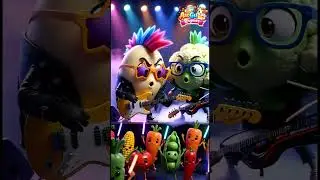 Aloo Gobi Rock Band 🎸🥔🥦 | Veggies Go Punk! | AaoGu Rhymes #AlooGobi #kidssongs #funnyshorts #forkids
