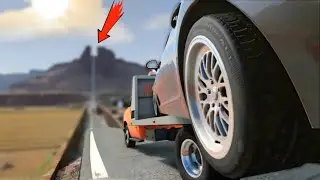 BeamNG Drive - Mini Truck VS Steep Cliff - Evil Desert ⛔