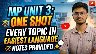 Manufacturing Process Unit - 3 || One Shot 