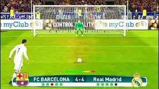 REAL MADRID VS BARCELONA PENALTY SHOOTOUTS #RMA VS FCB #PES2017 GAMES IN PC #PENALTY #CR7 #MESSI