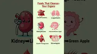 Foods That Cleanse Your Organs Naturally | Liver, Lungs, Kidney, Blood, Skin Detox #healthylifestyle