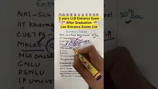 3 years LLB Entrance Exams List|Which Law Entrance Exams to give after Graduation?