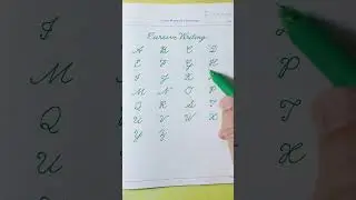 Cursive writing a to z with green pen | Cursive abcd | Cursive handwriting practice | Capital letter