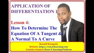 4-EQUATIONS OF TANGENTS AND NORMALS TO A CURVE (A-LEVEL MATH)