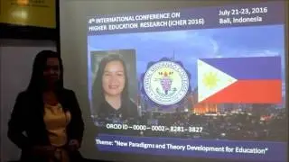 ICHER 2016   GEMMA N  KINTANAR   CMC, PHILIPPINES
