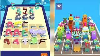 4 Cube Dance Run 3d, Alphabet and Number Battle, 123456789  🆚 ancfefg ⭐⭐