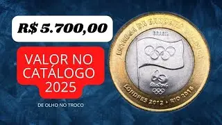 MOEDA DA BANDEIRA VALENDO R$ 5.700 REAIS VALOR ATUALIZADO 2025