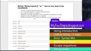 Python String, string literals, syntax, raw format and string type checking (str, type('fewsteps'))