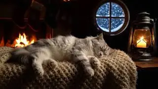 ASMR LIVE: Ultimate Relaxation (No Ads) - Loud Cat Purring & Fireplace Sounds 🔊 | Winter Ambience