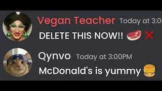 Taking Over a VEGAN Discord Server! (As a Meat Eater 🥩)